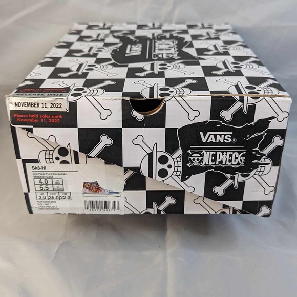 Vans One Piece Punk Hazard Sk8-Hi Sneakers With Box Men's Size 4 Women's 5.5 - Picture 16 of 16